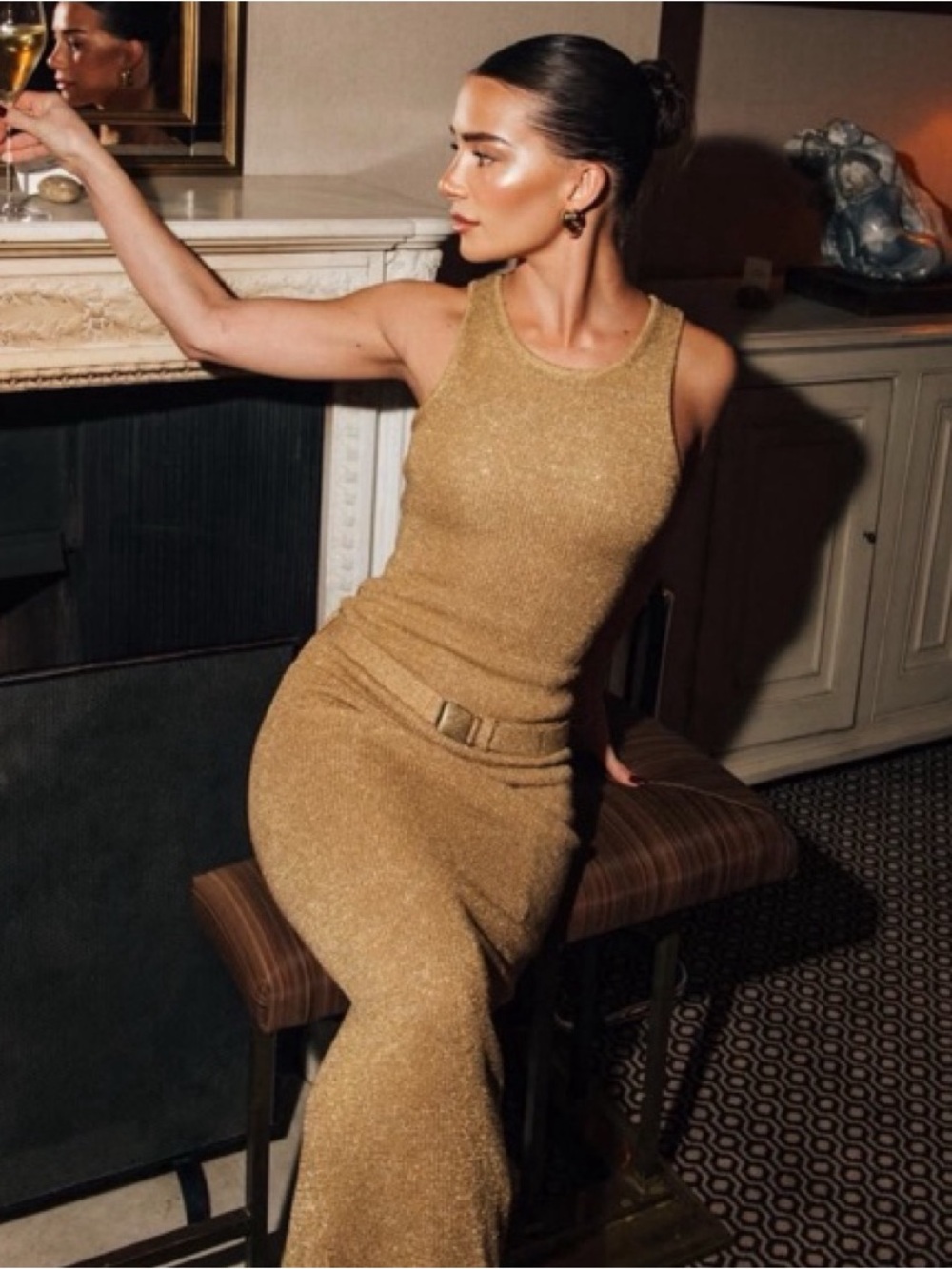 Asta resort gold dress